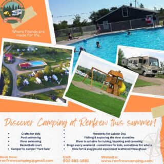 COANS Campground Spotlight: Renfrew Camping

Situated along the serene Nine Mile River in Central Nova Scotia, Renfrew Camping  offers a perfect blend of relaxation and recreation. Just minutes from the city, yet a world away in tranquility, it's an ideal destination for families, couples, and solo adventurers alike.

What You'll Love:

🏕️ Diverse Accommodations: Choose from 110 full-service sites with 30-amp power, 54 electric and water sites with 15/20-amp service, and 39 unserviced sites with access to potable water.
🏊 Recreational Facilities: Enjoy a 30x60 ft swimming pool, river swimming, basketball court, and kids' play forts.
🐾 Pet-Friendly Environment: Let your furry friends roam free in the off-leash dog run equipped with toys and agility hoops.
🎉 Family Activities: Participate in themed events like Halloween celebrations, Easter hayrides, and community campfires.
🛒 Convenient Amenities: On-site office and grocery store, coin-operated laundry, RV dump station, and free Wi-Fi at the Rec Hall.

Whether you're seeking a peaceful retreat or an active family getaway, Renfrew Camping provides a welcoming atmosphere and a variety of activities to make your stay memorable.

🔗 Plan your visit today: www.renfrewcamping.com

Explore more COANS member campgrounds at www.campingnovascotia.com
#COANSCampgroundSpotlight #RenfrewCamping #NovaScotiaCamping #FamilyFriendlyCamping #CampingNovaScotia
