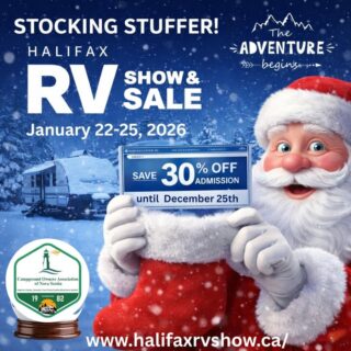 Looking for a last-minute gift that actually means something? Give them a head start on camping season with tickets to the Halifax RV Show and turn winter dreaming into real 2026 plans!

From the largest selection of RVs and camping gear to booking your next stay with your favorite Nova Scotia campground, it's all there!

Bonus: Get you tickets 30% off now until Christmas Day   👉
https://halifaxrvshow.mpetickets.com/?disc=STOCKINGFB

#HalifaxRVShow #CampingNovaScotia #COANSCampgrounds #RVPlanning #GiveTheAdventure #StockingStuffer