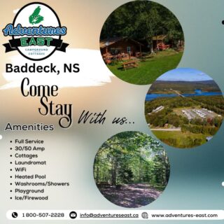 OANS Campground Spotlight: Adventures East Campground

Looking for the perfect camping destination on Cape Breton Island? Adventures East Campground and Cottages is just minutes from the Cabot Trail and Bras d’Or Lake, offering:

✅ Full-service RV & tent sites
✅ Cozy, fully equipped log cottages
✅ Heated outdoor pool & playground
✅ Clean washrooms, laundry & Wi-Fi

Explore Baddeck, sail the lake, or relax under the stars. Whether you’re camping or cottaging, comfort and adventure meet here!

🗓️ Open May 15 – Oct 20th
🌐 Book now: www.adventures-east.com
🔗 Discover other COANS members at www.campingnovascotia.com
Camp Local. Camp Nova Scotia.