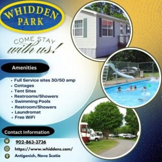 COANS Member Spotlight: Whidden Park Campground & Cottages

Located right in the heart of downtown Antigonish, Whidden Park offers the best of both worlds—peaceful, wooded grounds and the vibrant town just steps away.

What makes Whidden stand out:
👉Clean, quiet, and conveniently close: Nestled beside the gentle Brierly Brook, with 154 well-maintained campsites, cozy cottages, and on-site RV rentals.
👉Packed with modern comforts: Two saltwater swimming pools (one heated), playgrounds, rec hall, laundromat, dump station, and free Wi‑Fi throughout the park.
👉Steps from the action: Walk to downtown shops, local eateries, theaters, and St. Francis Xavier University—perfect for quick strolls between campfire evenings.
👉Highly praised for its charm: Guests rave about the "beautiful park-like setting" with shaded sites and attentive, welcoming staff.

Whether you're rolling in with an RV or unwinding in a cozy cottage, you’ll enjoy the professionally managed hospitality that COANS members pride themselves on.

📍 Plan your getaway today: 👉 www.whiddens.com

🧭 For more Nova Scotia destinations, visit: 👉 www.campingnovascotia.com

#CampingNovaScotia #VisitNovaScotia #WhiddenParkCampground #AntigonishNS #DowntownCamping #RVLife #ProfessionalCamping #CampWithConfidence