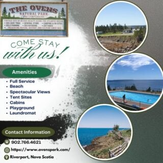 COANS Campground Spotlight: Ovens Natural Park

Nestled along Nova Scotia's scenic coast, The Ovens Natural Park offers a unique blend of natural beauty, rich history, and family-friendly adventures. Explore the famous sea caves, known as "The Ovens," hike along dramatic cliffside trails, or try your hand at gold panning—a nod to the area's 1861 gold rush heritage.

What You'll Love:
🏕️ Diverse Accommodations: Choose from 25 woodland tent sites, 50 oceanfront campsites, and 65 serviced RV sites (up to 30 feet).
🛏️ Rustic Cabins: Comfortable, well-appointed cabins with electricity and plumbing, all within a short walk to park amenities.
🌊 Outdoor Activities: Enjoy kayaking, ocean swimming, and guided boat tours along the rugged coastline.
🎶 Live Entertainment: Delight in nightly live music at the on-site restaurant, serving renowned beer-battered fish and chips.
🏊 Family Fun: Take a dip in the large swimming pool or explore the extensive trail system.
🐾 Pet-Friendly: Bring your furry friends along for the adventure.

Whether you're seeking a peaceful retreat or an action-packed getaway, Ovens Natural Park provides an unforgettable camping experience steeped in natural wonder and maritime charm.

🔗 Plan your visit: www.ovenspark.com

Discover more COANS member campgrounds at www.campingnovascotia.com

#COANSCampgroundSpotlight #OvensNaturalPark #NovaScotiaCamping #SeaCaveAdventure #FamilyCamping #CampingNovaScotia