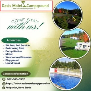 COANS Campground Spotlight: Oasis Motel & Campground

Located just four minutes east of downtown Antigonish and St. Francis Xavier University, @Oasis Motel & Campground offers a perfect blend of relaxation and accessibility.

Whether you're planning a family vacation, a university visit, or a scenic stopover enroute to Cape Breton or Prince Edward Island, Oasis provides a welcoming retreat.

What You'll Love:
🏕️ 33 Spacious Campsites: Featuring 3-way, 30-amp service with water, electric, and sewer hookups.
⛺ 8 Tenting Sites: Ideal for traditional camping enthusiasts.
🏊 Seasonal Outdoor Pool: Enjoy a refreshing swim during the warmer months.
🚿 Modern Amenities: Flush toilets, free showers, coin-operated laundry, and a dump station for your convenience.
🔥 Family-Friendly Features: Shelter area, BBQ facilities, fire pits, and a playground to keep everyone entertained.
🛌 Comfortable Motel Rooms: 13 newly renovated rooms with flat-screen TVs, satellite systems, and heat pump/air conditioners.
☕ Complimentary Continental Breakfast: Start your day with a satisfying meal.
🌐 Free Wi-Fi and Long-Distance Calls: Stay connected during your stay.

Experience the charm of this family-run establishment, where comfort meets affordability. Whether you're camping under the stars or enjoying the motel's cozy accommodations, Oasis is your home away from home in Nova Scotia.

🔗 Plan your stay: www.oasismotelcampground.ca

Explore more COANS member campgrounds at www.campingnovascotia.com
#COANSCampgroundSpotlight #OasisMotelCampground #AntigonishCamping #NovaScotiaGetaway #FamilyFriendlyCamping #CampingNovaScotia