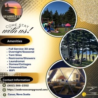 COANS Campground Spotlight: Sea Breeze Campground

Escape to the beautiful Eastern Shore of Nova Scotia, where Seabreeze Campground offers an unforgettable coastal camping experience. Perfectly suited for families, couples, and solo travelers, this hidden gem brings sun, surf, and seaside serenity right to your doorstep.

What You’ll Love:
🏖️ Ocean-Front Sites: Wake up to waves lapping at the shore and stunning seaside views.
🚤 Water Adventures: Kayak, paddleboard, and fish from the beach
🛶 Boat Rentals & Fishing: Explore local coves or cast a line into rich coastal waters.
🌲 Scenic Trails Nearby: Discover walking paths and lookouts along the Eastern Shore.
🐾 Pet-Friendly Camping: Well-behaved companions are welcome to join the fun!

🔗 Plan your next seaside escape and book at www.seabreezecampground.com

Discover more COANS member campgrounds at campingnovascotia.com

#coanscampgro